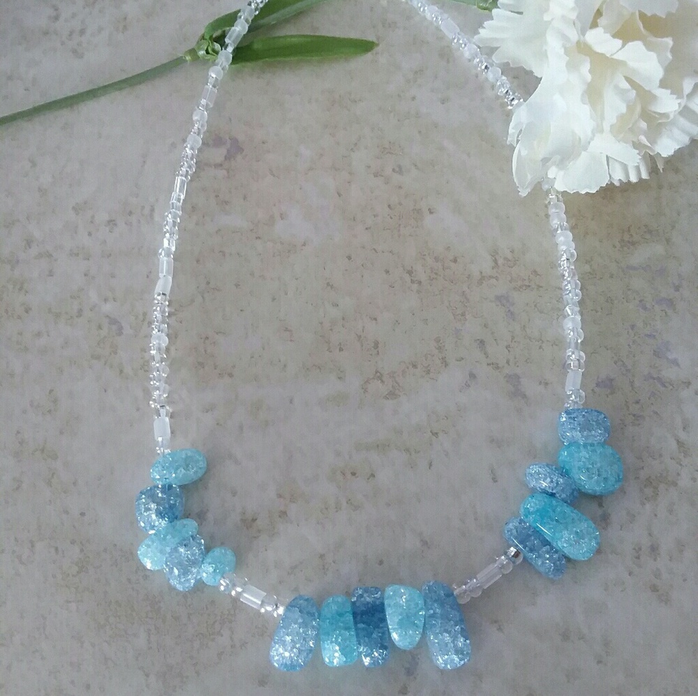 Blue stone necklace